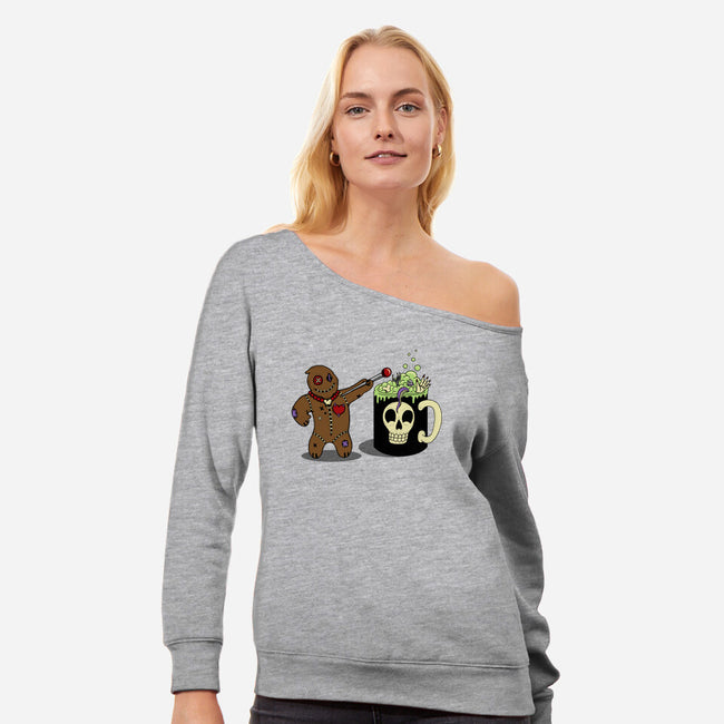 Voodoo Brew-Womens-Off Shoulder-Sweatshirt-SteveOramA