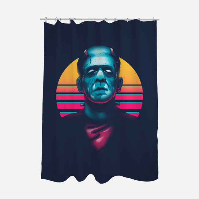 Retro Monsta-None-Polyester-Shower Curtain-Getsousa!