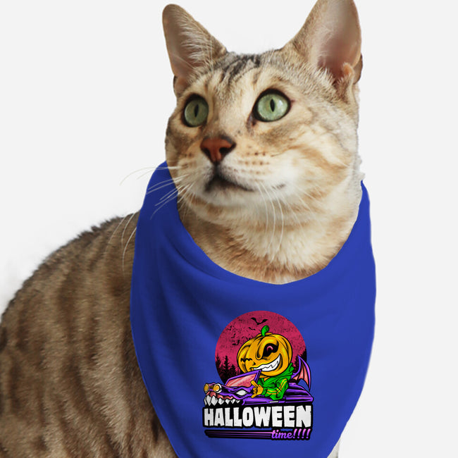 Time For Halloween-Cat-Bandana-Pet Collar-spoilerinc