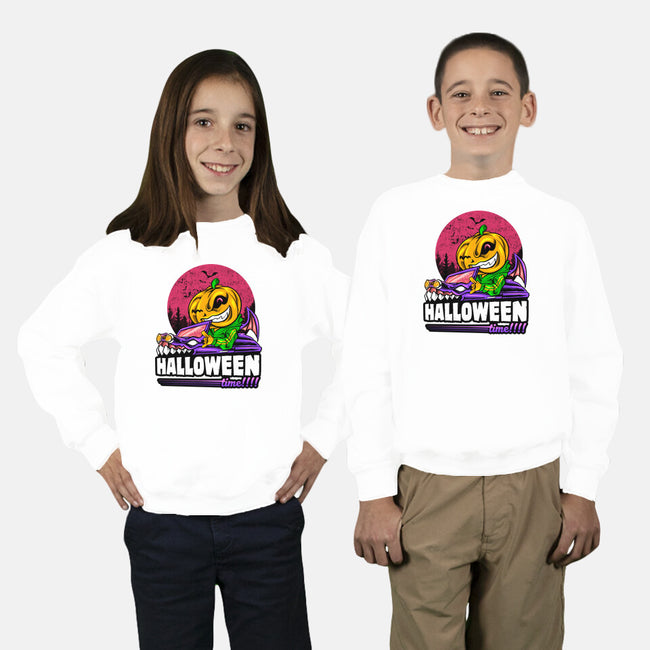 Time For Halloween-Youth-Crew Neck-Sweatshirt-spoilerinc