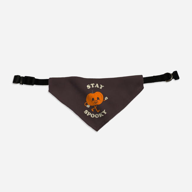 Stay Spooky Pumpkin-Cat-Adjustable-Pet Collar-zachterrelldraws