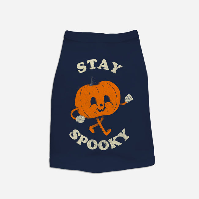 Stay Spooky Pumpkin-Dog-Basic-Pet Tank-zachterrelldraws