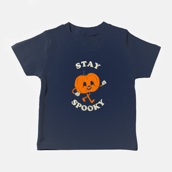 Stay Spooky Pumpkin-Baby-Basic-Tee-zachterrelldraws