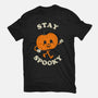 Stay Spooky Pumpkin-Womens-Basic-Tee-zachterrelldraws