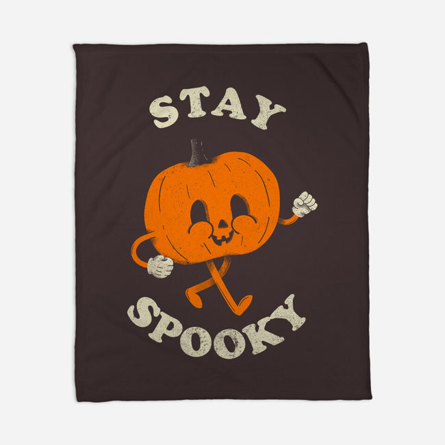 Stay Spooky Pumpkin-None-Fleece-Blanket-zachterrelldraws