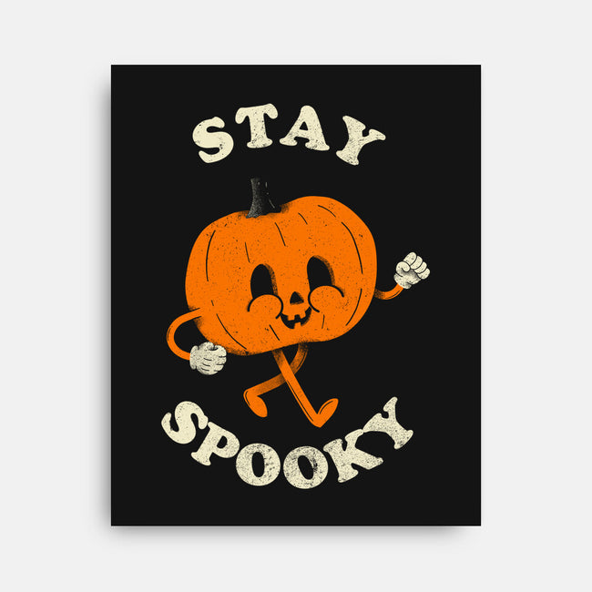 Stay Spooky Pumpkin-None-Stretched-Canvas-zachterrelldraws