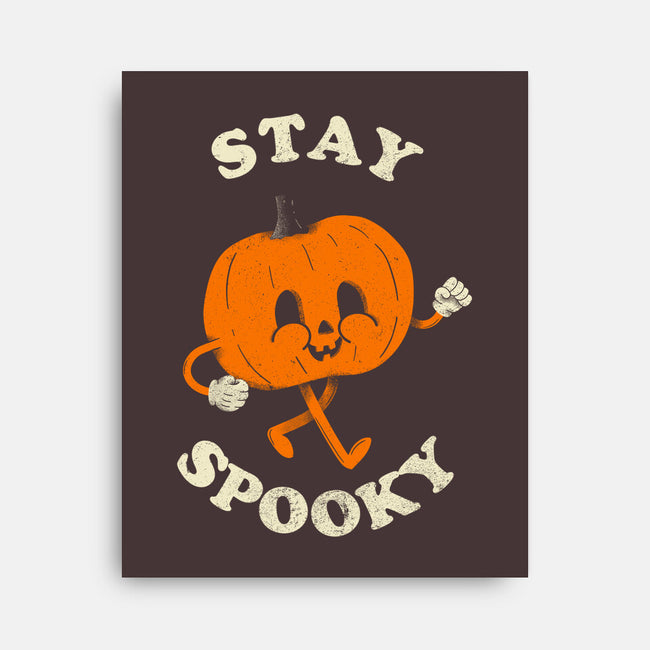 Stay Spooky Pumpkin-None-Stretched-Canvas-zachterrelldraws