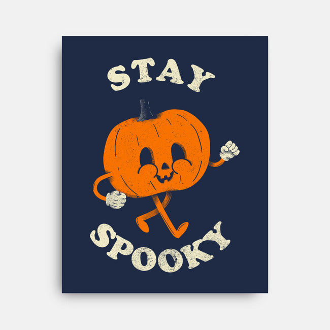 Stay Spooky Pumpkin-None-Stretched-Canvas-zachterrelldraws