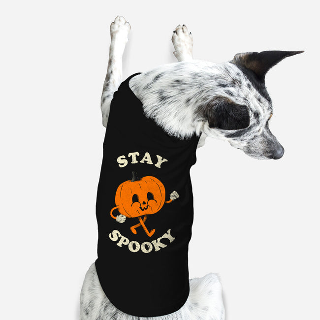 Stay Spooky Pumpkin-Dog-Basic-Pet Tank-zachterrelldraws