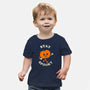 Stay Spooky Pumpkin-Baby-Basic-Tee-zachterrelldraws