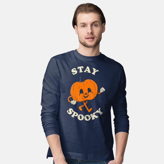 Stay Spooky Pumpkin-Mens-Long Sleeved-Tee-zachterrelldraws