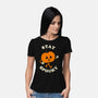 Stay Spooky Pumpkin-Womens-Basic-Tee-zachterrelldraws