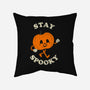 Stay Spooky Pumpkin-None-Removable Cover w Insert-Throw Pillow-zachterrelldraws