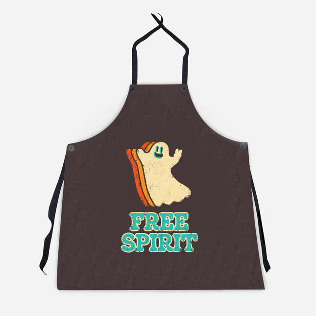 Retro Free Spirit-Unisex-Kitchen-Apron-zachterrelldraws