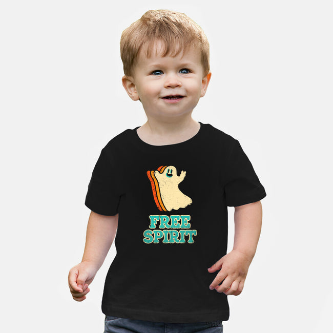 Retro Free Spirit-Baby-Basic-Tee-zachterrelldraws