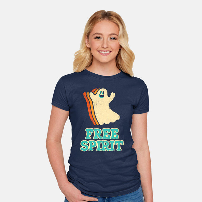 Retro Free Spirit-Womens-Fitted-Tee-zachterrelldraws