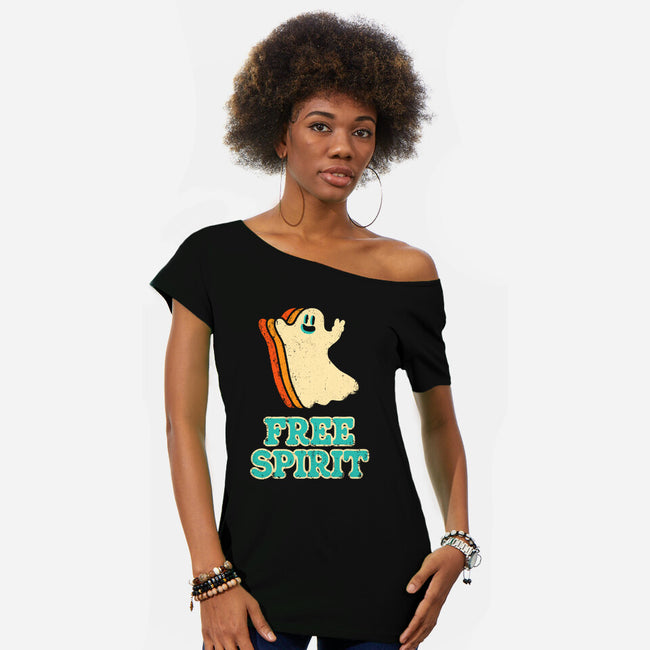 Retro Free Spirit-Womens-Off Shoulder-Tee-zachterrelldraws