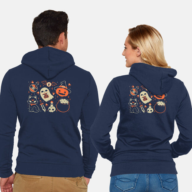 Halloween Things-Unisex-Zip-Up-Sweatshirt-xMorfina