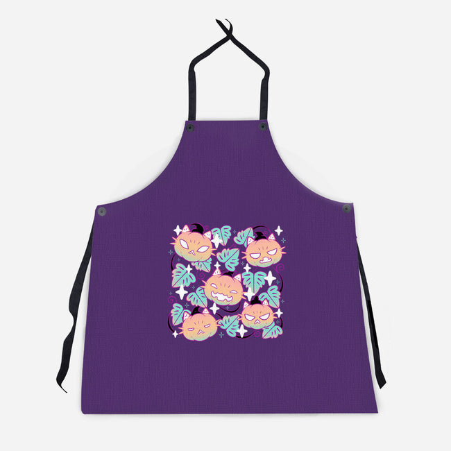 Pumpkin Cat Garden-Unisex-Kitchen-Apron-xMorfina