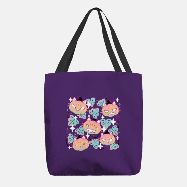 Pumpkin Cat Garden-None-Basic Tote-Bag-xMorfina