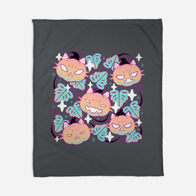 Pumpkin Cat Garden-None-Fleece-Blanket-xMorfina