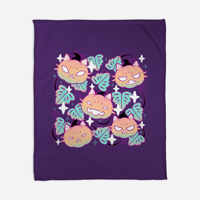 Pumpkin Cat Garden-None-Fleece-Blanket-xMorfina