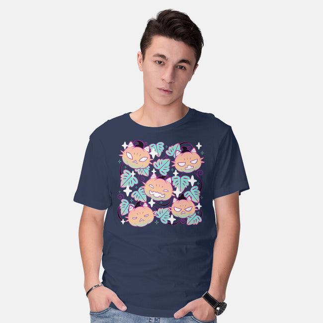 Pumpkin Cat Garden-Mens-Basic-Tee-xMorfina