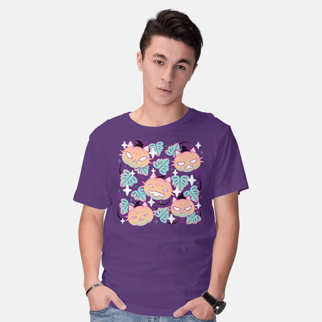 Pumpkin Cat Garden-Mens-Basic-Tee-xMorfina