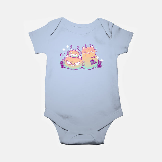 Halloween Pumpkin Cats-Baby-Basic-Onesie-xMorfina