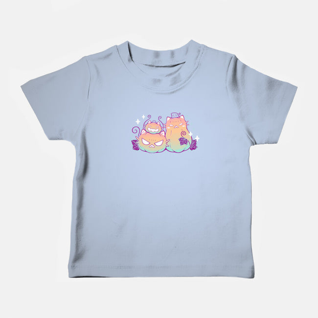 Halloween Pumpkin Cats-Baby-Basic-Tee-xMorfina