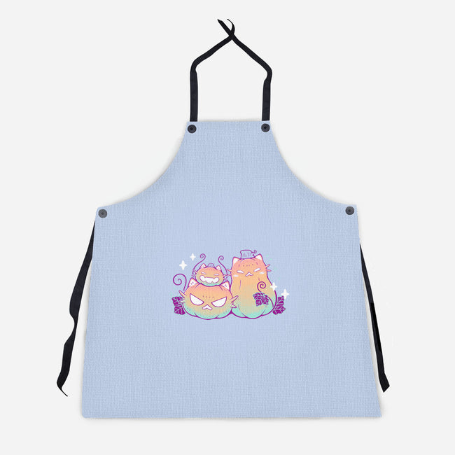 Halloween Pumpkin Cats-Unisex-Kitchen-Apron-xMorfina