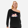 Halloween Pumpkin Cats-Womens-Off Shoulder-Sweatshirt-xMorfina