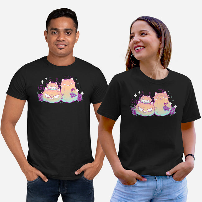 Halloween Pumpkin Cats-Unisex-Basic-Tee-xMorfina