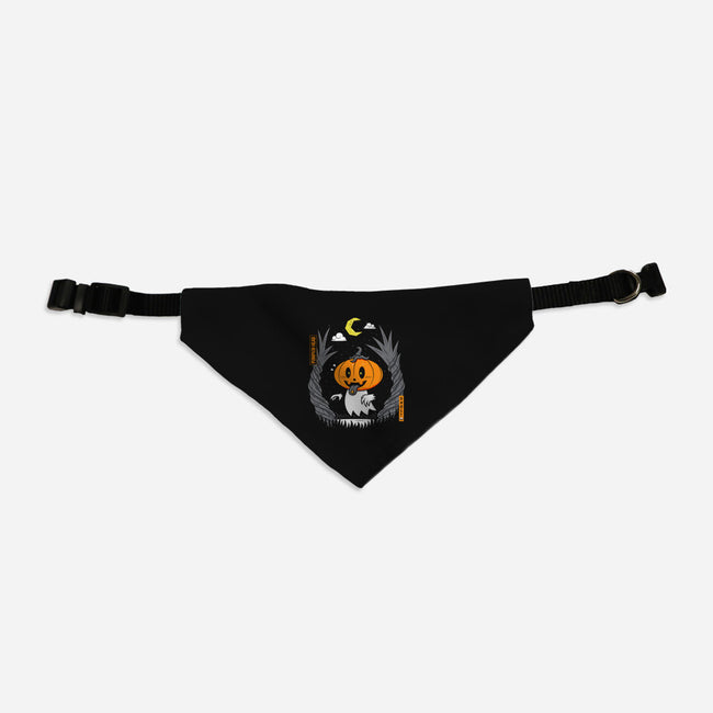 Pumpkin Head Ghost-Cat-Adjustable-Pet Collar-krisren28