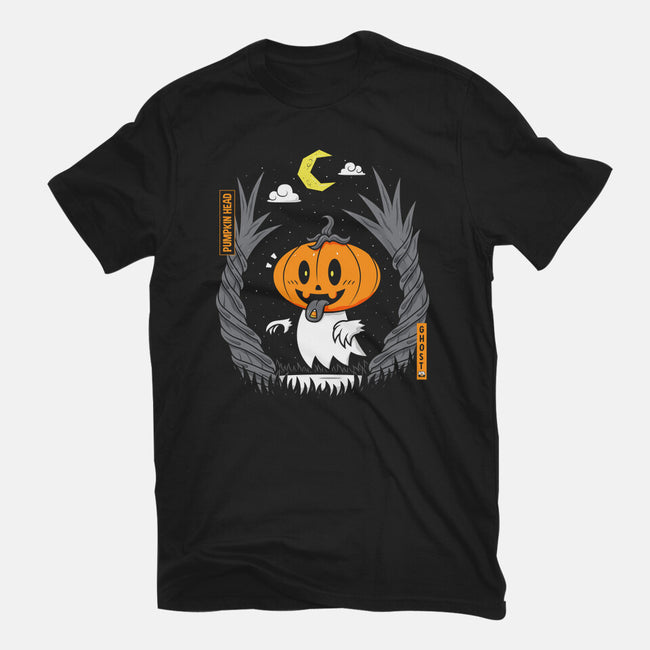 Pumpkin Head Ghost-Unisex-Basic-Tee-krisren28