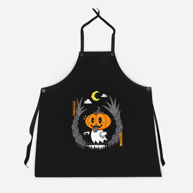 Pumpkin Head Ghost-Unisex-Kitchen-Apron-krisren28