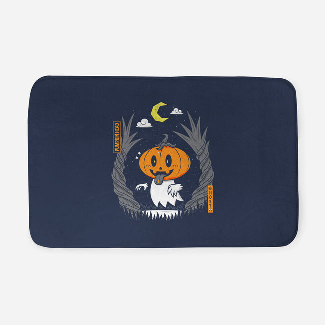 Pumpkin Head Ghost-None-Memory Foam-Bath Mat-krisren28