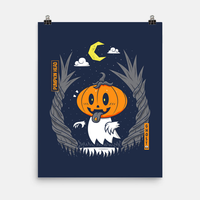 Pumpkin Head Ghost-None-Matte-Poster-krisren28