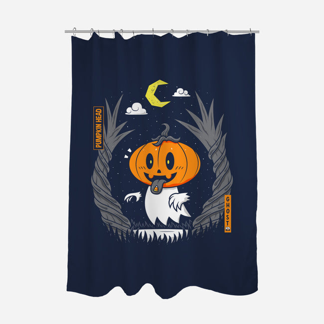 Pumpkin Head Ghost-None-Polyester-Shower Curtain-krisren28