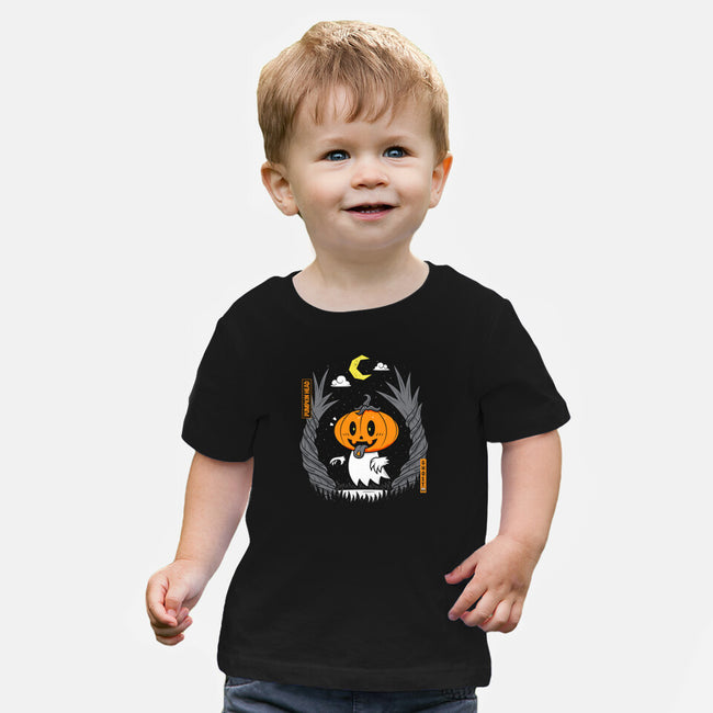 Pumpkin Head Ghost-Baby-Basic-Tee-krisren28