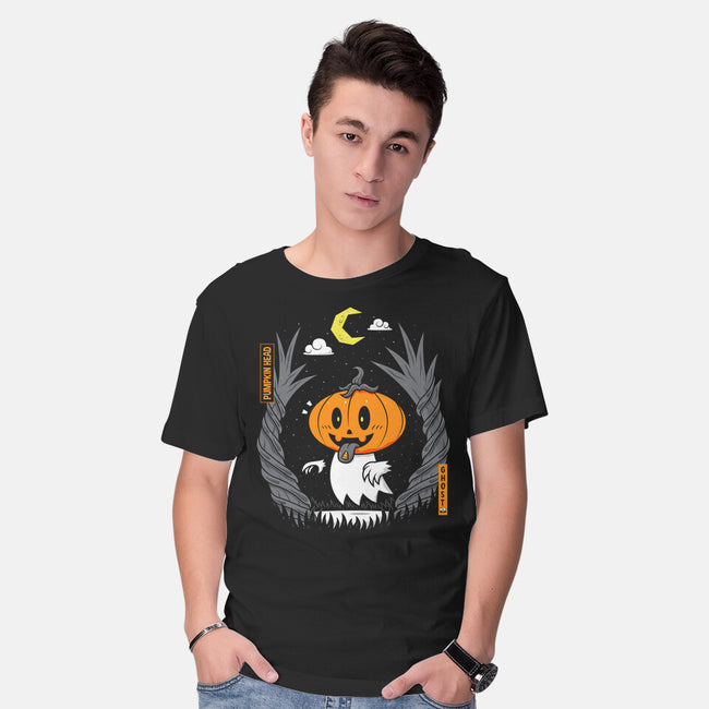 Pumpkin Head Ghost-Mens-Basic-Tee-krisren28