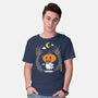 Pumpkin Head Ghost-Mens-Basic-Tee-krisren28