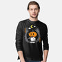 Pumpkin Head Ghost-Mens-Long Sleeved-Tee-krisren28