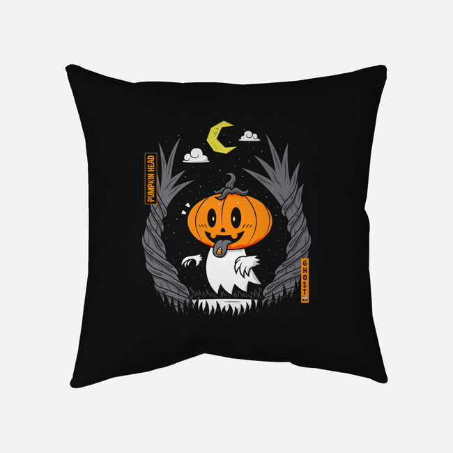 Pumpkin Head Ghost-None-Removable Cover-Throw Pillow-krisren28