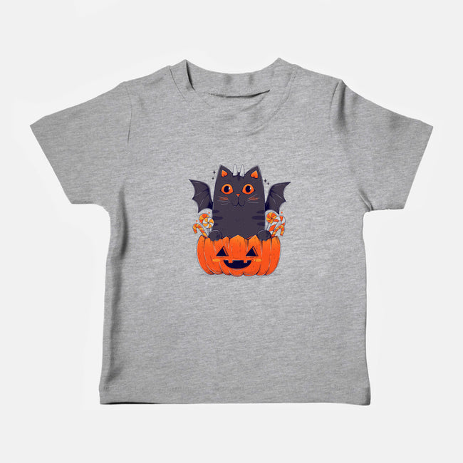 Spooky Cat-Baby-Basic-Tee-GODZILLARGE