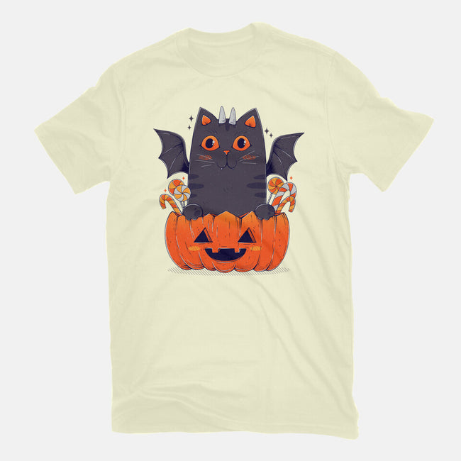 Spooky Cat-Mens-Basic-Tee-GODZILLARGE