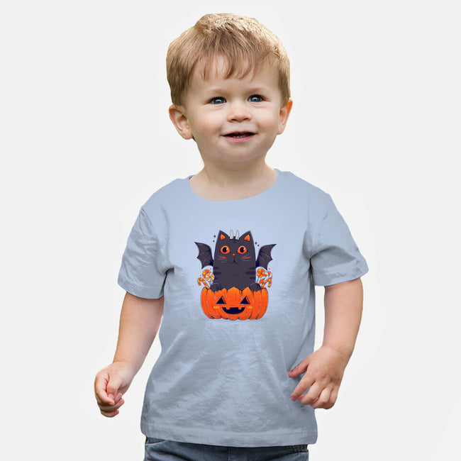 Spooky Cat-Baby-Basic-Tee-GODZILLARGE