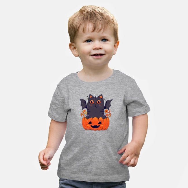 Spooky Cat-Baby-Basic-Tee-GODZILLARGE