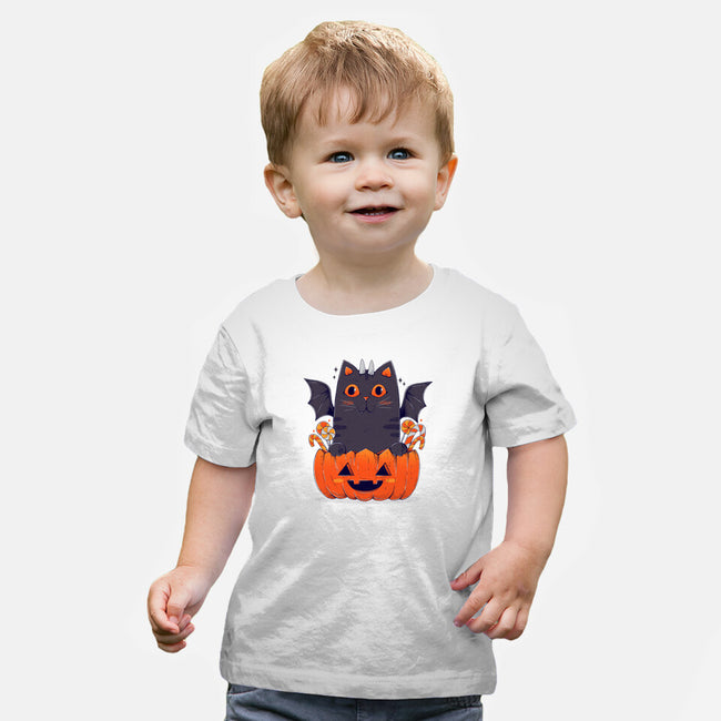 Spooky Cat-Baby-Basic-Tee-GODZILLARGE