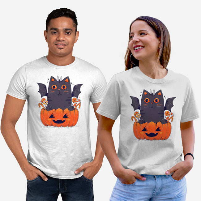 Spooky Cat-Unisex-Basic-Tee-GODZILLARGE